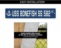 USS THOMAS JEFFERSON SSN 618 Street Sign us navy ship veteran sailor gift