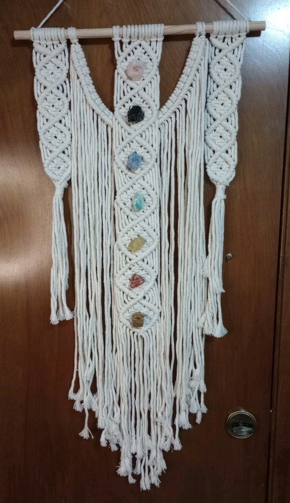 Macrame Chakra Wall Hanging 17.5″ X 36″ Boho Design