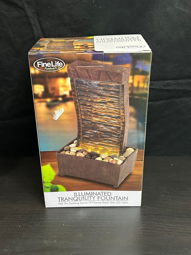 Cordless Tranquility Fountain Table Top Moving Water Battery Powered FineLife