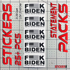 FCK JOE BIDEN & F You Stickers IMPEACH Anti Joe Biden Sucks Prank Gag 25+ Pack