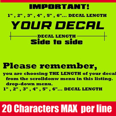 Custom Text Vinyl Decal Sticker Personalized Lettering ANY TEXT – ANY NAME {c30