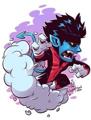 X-MEN’S X NIGHTCRAWLER X VYNIL HIGH-GLOSS DIE-CUT STICKER 3X2 INCH STICKER X