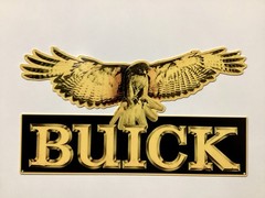 Buick Hawk Laser Cut Logo Metal Advertising Sign. 18” X 10”