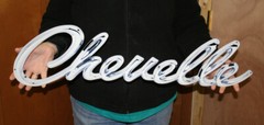 1968-1969 Chevy Chevelle Emblem Script Steel Sign