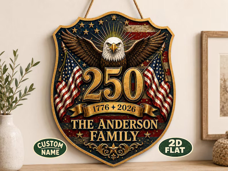 Personalizable Custom Shape Wall Sign with Rope