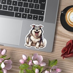Fat Alaskan Malamute – Vinyl Decal Sticker – Car Window Laptop – ebn11822