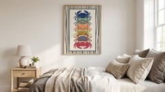 Japanese Crab Poster Folk Art Colorful Sea Life Kitchen Wall Decor Print