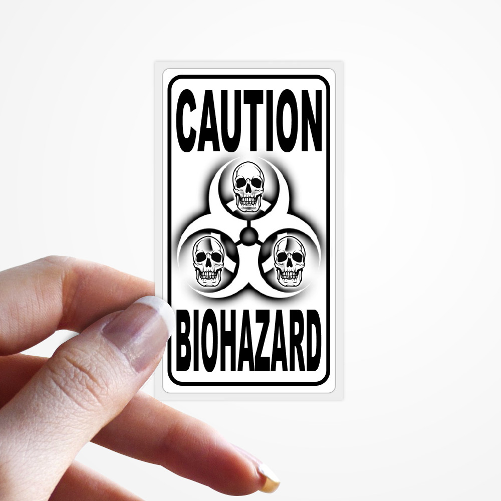 «CAUTION BIOHAZARD» Labels Prank Gag Funny Bulk Stickers