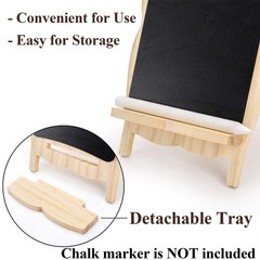 2 Pack Small Framed Tabletop Chalkboard Signs 5 x 8 Inches Double-Sided Chalk…