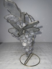Clear Crystal Grape Cluster Sun Catcher Leaded Glass