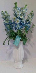 Martha Stewart Faux Stock Arrangement In White Vase, Multi-Color, Shabby Chic