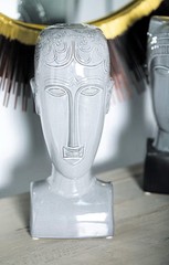 Large Minimalist Modern Gray Man Table Sculpture 13 X5 X4