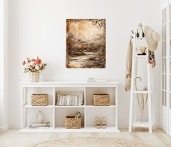 16×20 Desolate River Canvas Print Wall Art, Contemporary Wall Art