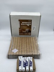 11 Pc 3D Wood Wall Panels Water Resistant Bendable Slate Walls 11.8”x 11.8”