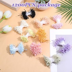 SynHHergyx 1200 Pcs Flower Stamens for Crafts, Artificial Flower Stamens, 10 …