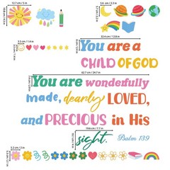 DS6-8085 Bible Quote Wall Stickers Decals Inspirational Christian Vinyl Home …