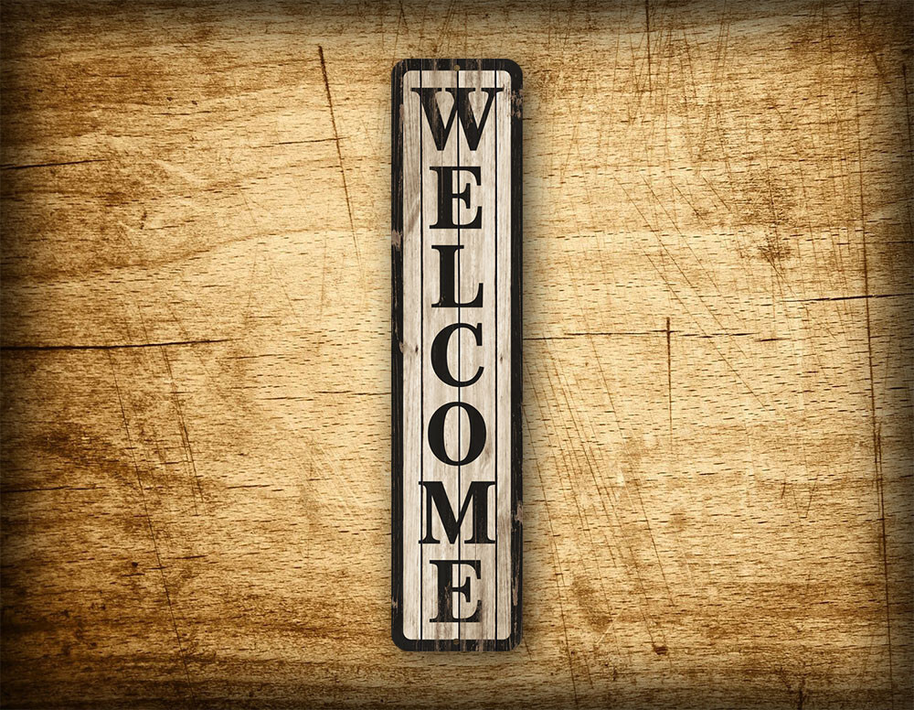 Novelty Welcome SignMetal 4×18 Street Sign