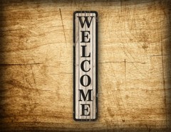 Novelty Welcome SignMetal 4×18 Street Sign