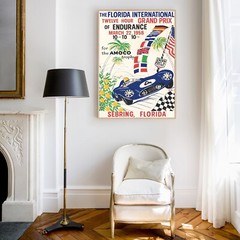 Florida International – 12 Hour Grand Prix – 1958 Vintage Wall Art Poster Print