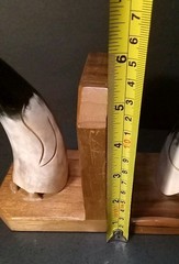 VTG Pair Of DYKEHEAD Hand Carved Horn Bookends Made In Scotland