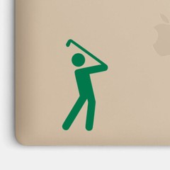 Golfer Figure V4 | Vinyl Decal Sticker For Cars, Golf Carts, and Devices