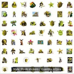 20 PCS Shrek Movies (Unofficial) Funny Kids Animated Stickers BRAND NEW