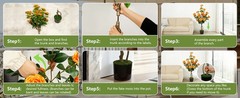 Artificial Camellia Tree 2 Pack, 42» Faux Camellia Plant in Pot with 24