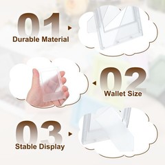 8pcs Mini Picture Frames 2.4 x 3.5 Inch Wallet Size Photo Frame Matte Clear