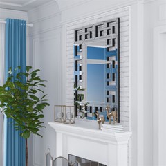 Decorative Large Rectangle Mirror for Wall Grecian Venetian Mirror HD Anti-Rust