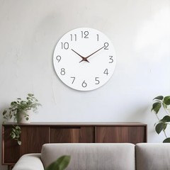 12-Inch Silent Wall Clock – Modern Battery Operated Wooden Design for Any Room