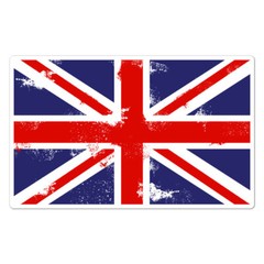 Union Jack United Kingdom, Vinyl Decal Sticker, Indoor Outdoor, 3 Sizes, #8904