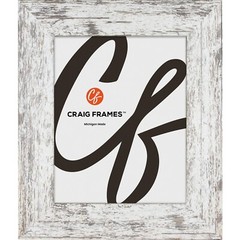 American Barn, 2″ White Faux Barn Wood Picture Frame, Common Sizes 4×5 – 17×33