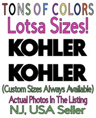 TWO Kohler Logo Die Cut Vinyl Decals Plumbing HVAC Sinks Toilets Showers Faucets