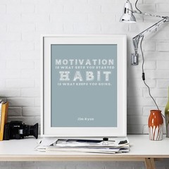 Jim Ryun Inspirational Wall Art Print Motivational Quote Poster Decor Gift Him