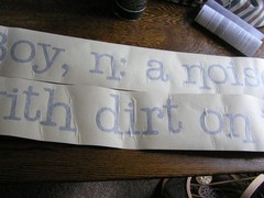 DCWV Home Removable Vinyl Wall Art «BOY, N: A NOISE WITH DIRT ON IT.» Black~NIP!