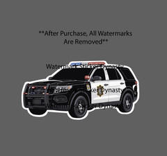 Police SUV Sticker Waterproof Decal Cops Officer Road First Responder Gift NEW