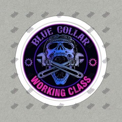 Blue Collar Working Class Vinyl Sticker Decal Skull & Wrenches Design #686042