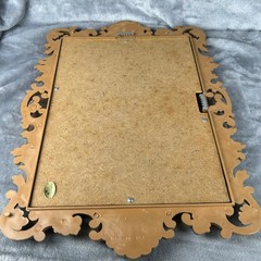 Vintage Home Interiors Gold Hollywood Regency Ornate Scroll Wall Mirror USA Made