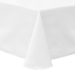 3 Pack- Poly-Cotton Twill 90 x 132-Inch Rectangular Tablecloth, White