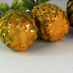 Artificial Pineapples Medium & Small Set Of 5 Plastic Decorative Fake Fruit