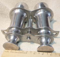 Vtg Stage Art Deco Faux Aluminum Binoculars Home Decor Eclectic Decorations