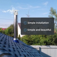 9″ Round Chimney Cap, Adjustable Stainless Steel Roof Vent with Screen