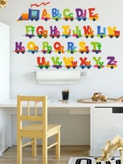 Alphabet Letter Desing Print Wall Sticker Baby Kids Rooms.
