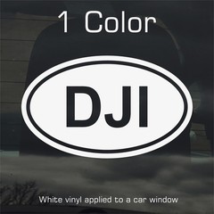 Djibouti DJI Oval Country Code Vinyl Decal Sticker for Car Window Laptop & Gifts