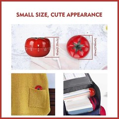 Kitchen Tomato Timer Satin Metal Ringing Alarm For Child Cooking Homework