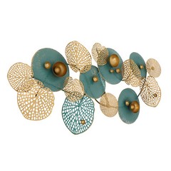 Modern Large Lotus Leaf Metal Wall Decor Gold Metal Wall Art for Living Room