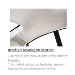 Suede Headliner Fabric Auto Ceiling Replacement Repair 60″W 20″/72″/132″/216″L