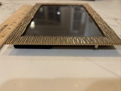Isaac Mizrahi Picture Photo Frame Gold Tone Texturized Metal Rectangular 5×7