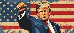 President Donald Trump Patriotic Bumper Sticker Vinyl American Flag America