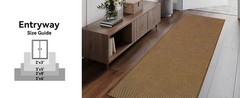 3×5 ft Area Rug Entryway Runner Rug Non Slip Washable, Boho Woven Kitchen Runner